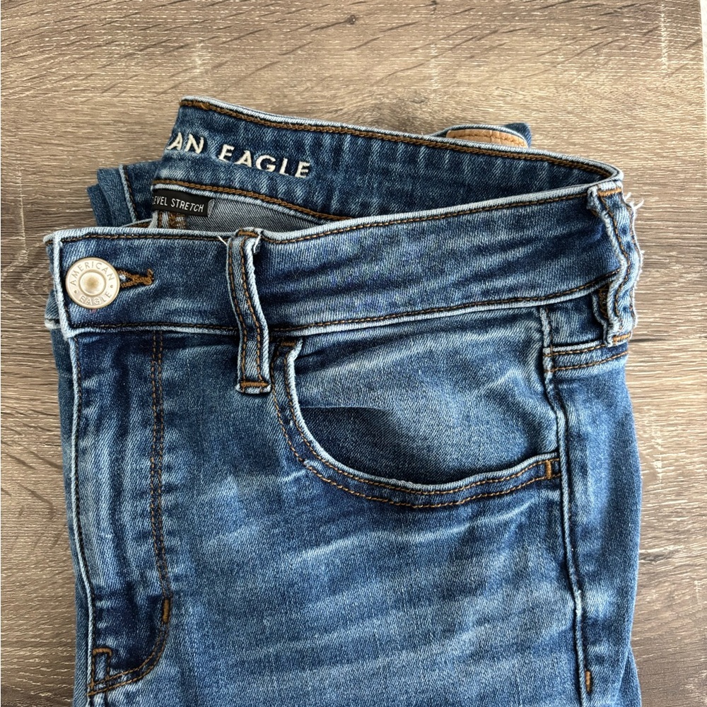 American Eagle Outfitters Women's Dark Blue Skinny Jeans